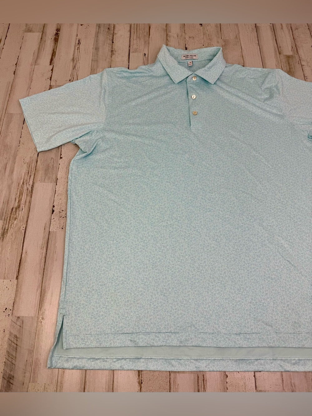 Peter Millar Polo Men’s XL Blue Graphic Summer Comfort Four Way Stretch - Picture 3 of 10